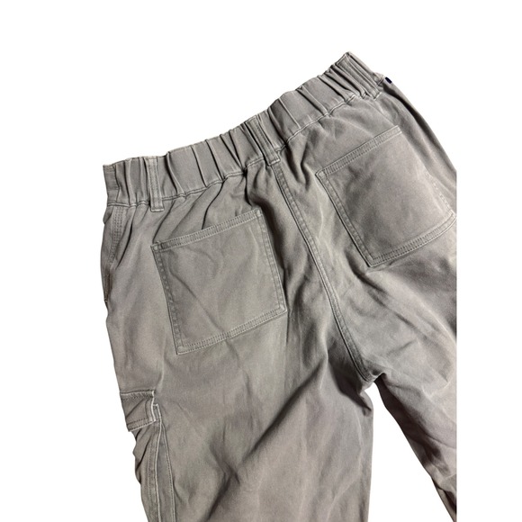 Oak + Fort Green High Waisted Multi Pocket Cargo Pants Cropped Joggers S Medium - Picture 8 of 12